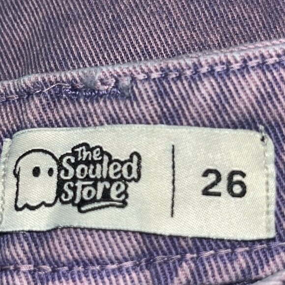 THE SOULED STORE DENIM DIVISION DISNEY LILO & STITCH ANGEL WIDE LEG FIT JEANS 26 - Picture 10 of 12